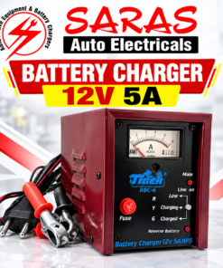 12V 5A Battery Charger – Compact Heavy-Duty Charger with Copper Coil Transformer