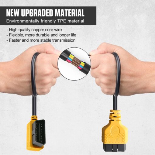 AUTOOL OBD2 16Pin Extension Cable 1.5m Car OBD Connect Extend Adapter Wire ELM327 OBD II OBD2 Extension Connector Cord - Image 10