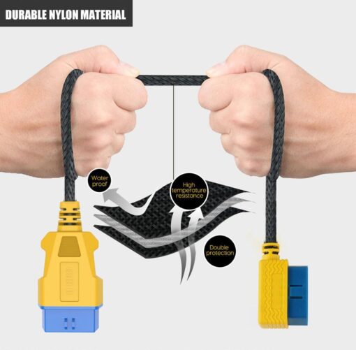 AUTOOL 35CM Car OBD2 Cable Connector Car OBD2 Adapter 1 to 2 Splitter Wire 16pin OBDII Male to Female Extension Cord Connection - Image 3