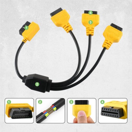 AUTOOL OBD2 16Pin Extension Cable 1.5m Car OBD Connect Extend Adapter Wire ELM327 OBD II OBD2 Extension Connector Cord - Image 9