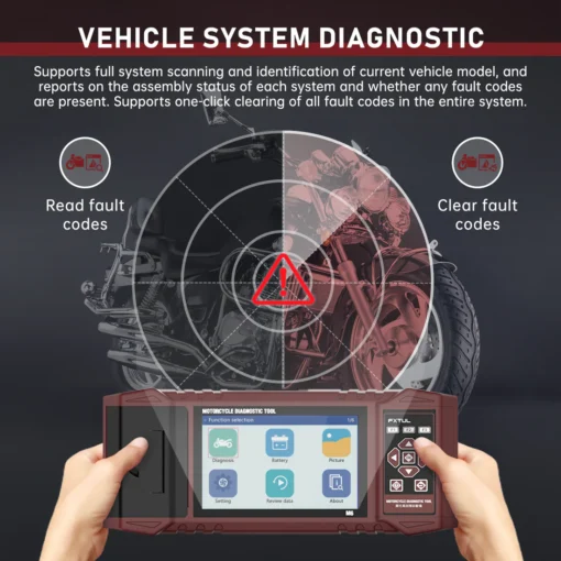 FXTUL M6 Motorcycle Diagnostic Tool For Harley BMW Supports 70+ Motor Brands, Full System Coverage, Real-time Recording, Printable Reports - Image 18