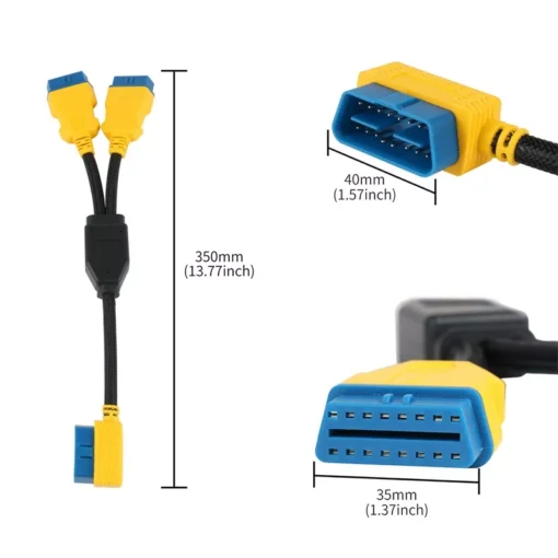AUTOOL 35CM Car OBD2 Cable Connector Car OBD2 Adapter 1 to 2 Splitter Wire 16pin OBDII Male to Female Extension Cord Connection - Image 9