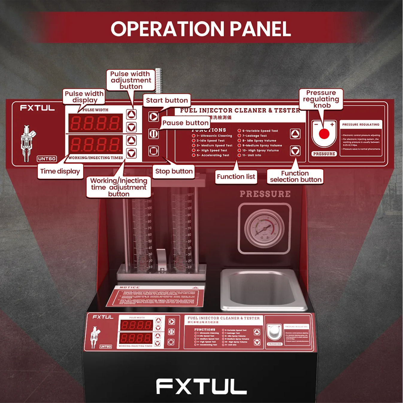 FXTUL UNT60 Fuel Injector Tester an Cleaner For BS6 2 Wheeler - Image 8