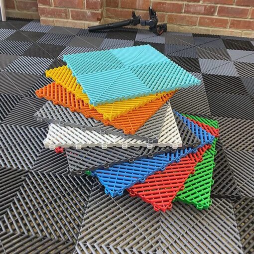PCC Car Wash Floor Mat Tile, 40x40cm (1.72 sq. ft), Thickness 18mm - Image 5