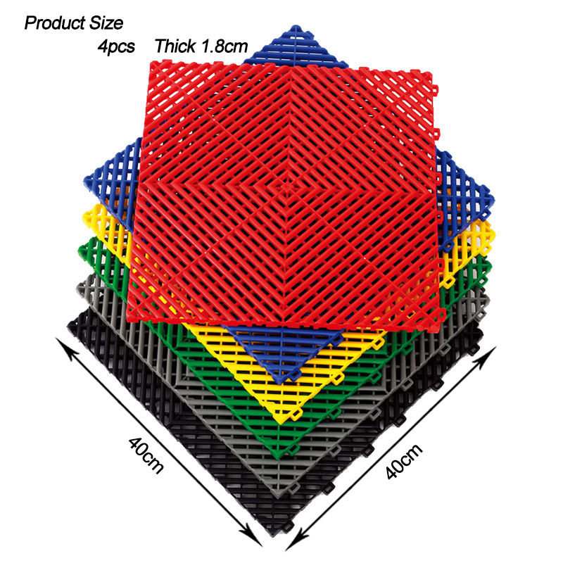 PCC Car Wash Floor Mat Tile, 40x40cm (1.72 sq. ft), Thickness 18mm - Image 3