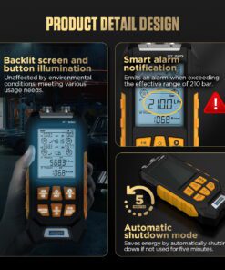 autool pt660 brake pressure gauge for brake system checking supports two channel