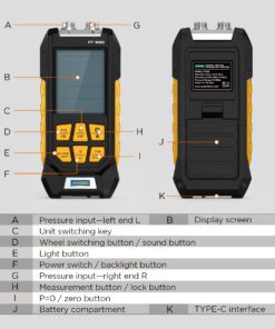 autool pt660 brake pressure gauge for brake system checking supports two channel