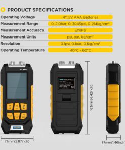 autool pt660 brake pressure gauge for brake system checking supports two channel