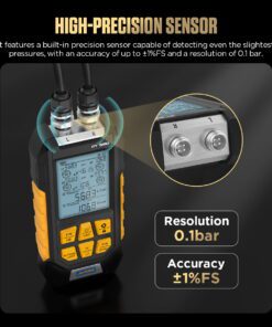 autool pt660 brake pressure gauge for brake system checking supports two channel