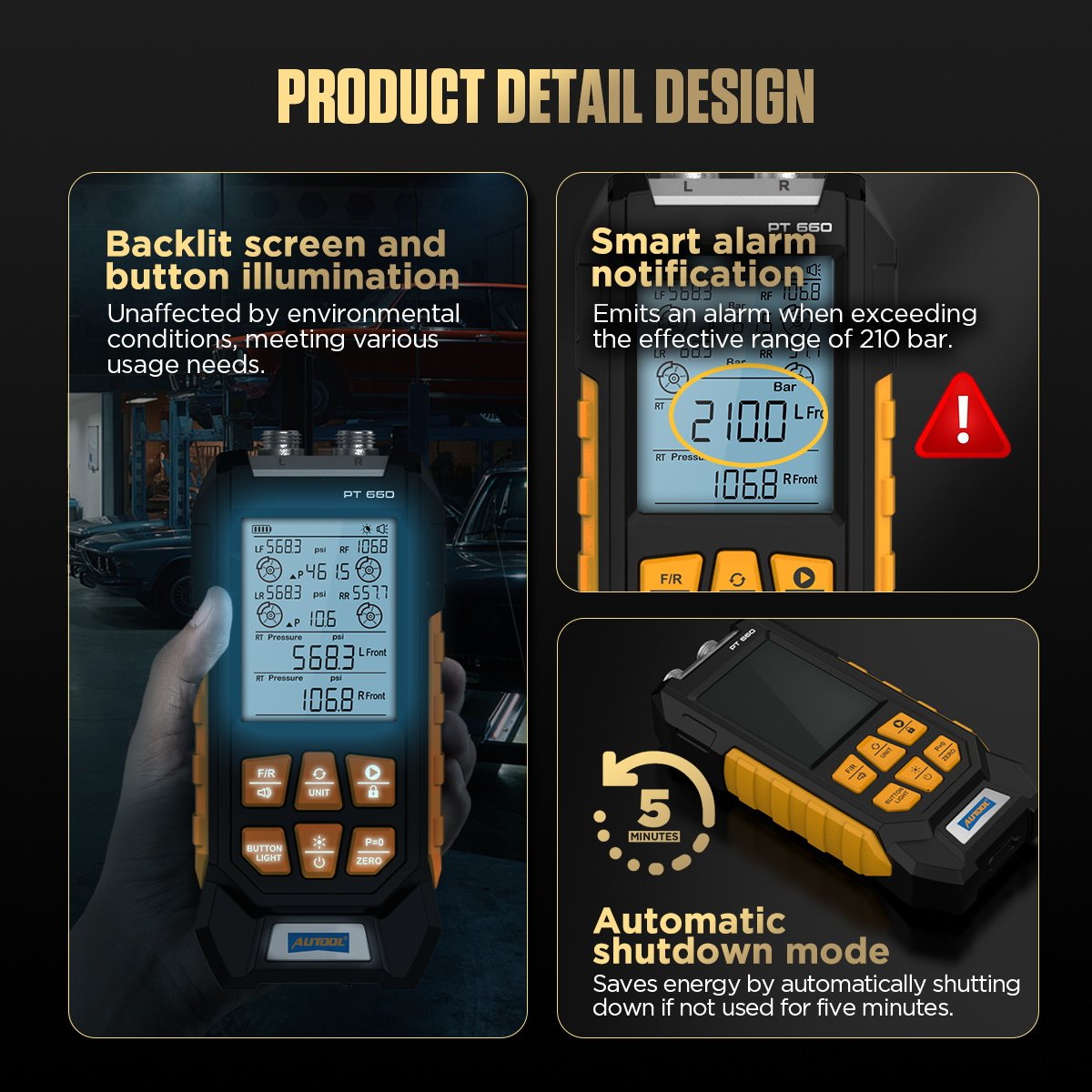 PT660 AUTOOL Digital Brake Pressure Gauge for brake system - Image 7