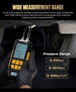 autool pt660 brake pressure gauge for brake system checking supports two channel