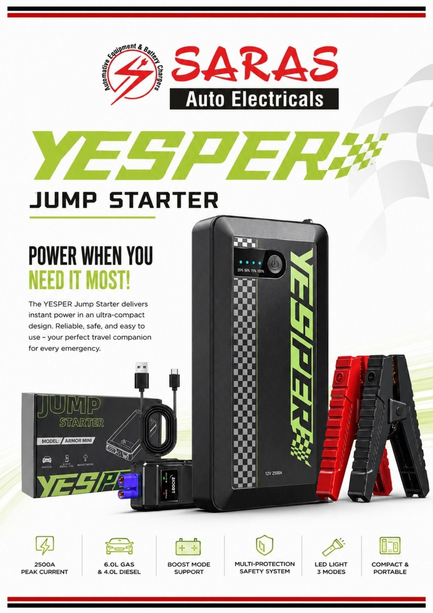 yesper mini jump starter 8000mAh