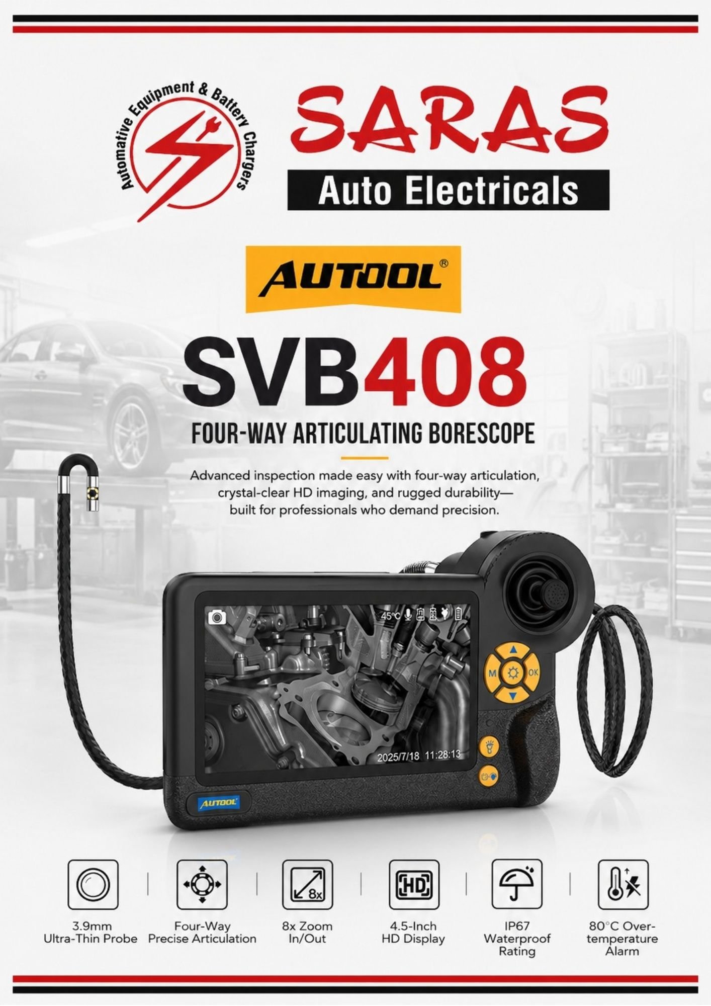 AUTOOL SVB408 Car Diagnostic Camera