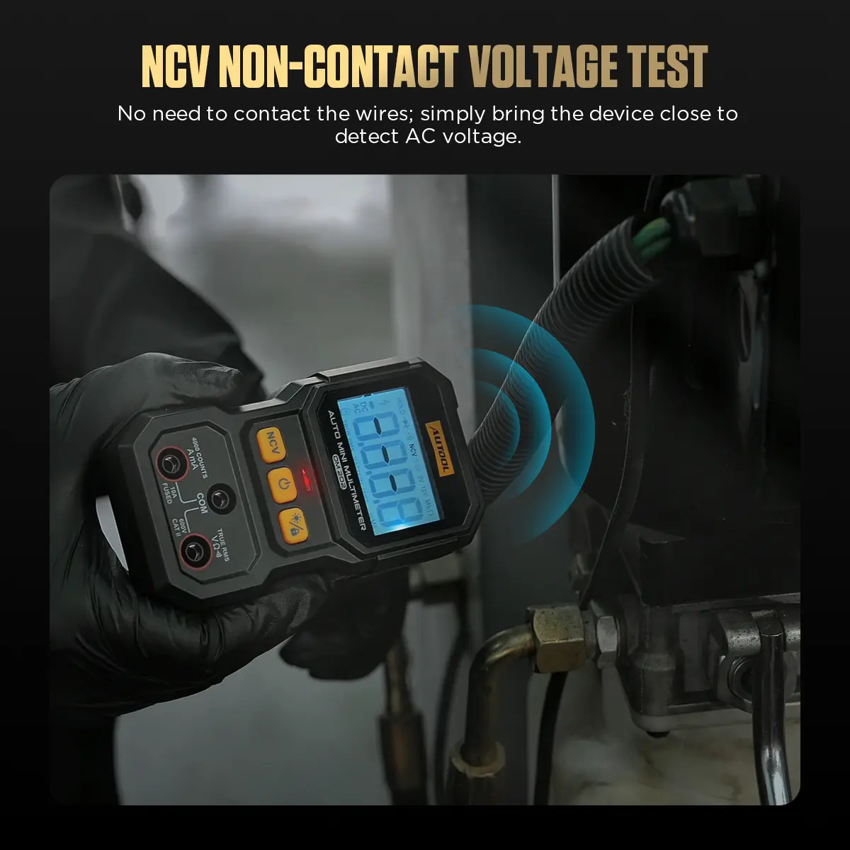 AUTOOL DM202 Mini Digital Multimeter NCV Tester Ture-RMS 4000 Counts - Image 3