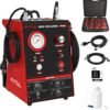 FXTUL BF 608 Motorcycle Brake Bleeder Kit, Electric 110V Auto-Stop 0.5–2.5Bar | One-Person Operation, Level Monitor & Bubble-Free Brake Fluid Bleeding, 20PCS Motorcycle Adapters Set, Supports DOT 3/4/5.1