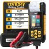 Automotive Battery Tester with Thermal Printer AUTOOL BT760 – 12V/24V Car & Motorcycle Battery Checker, Cranking & Charging Test, Reverse Polarity Protection, HD Color Display